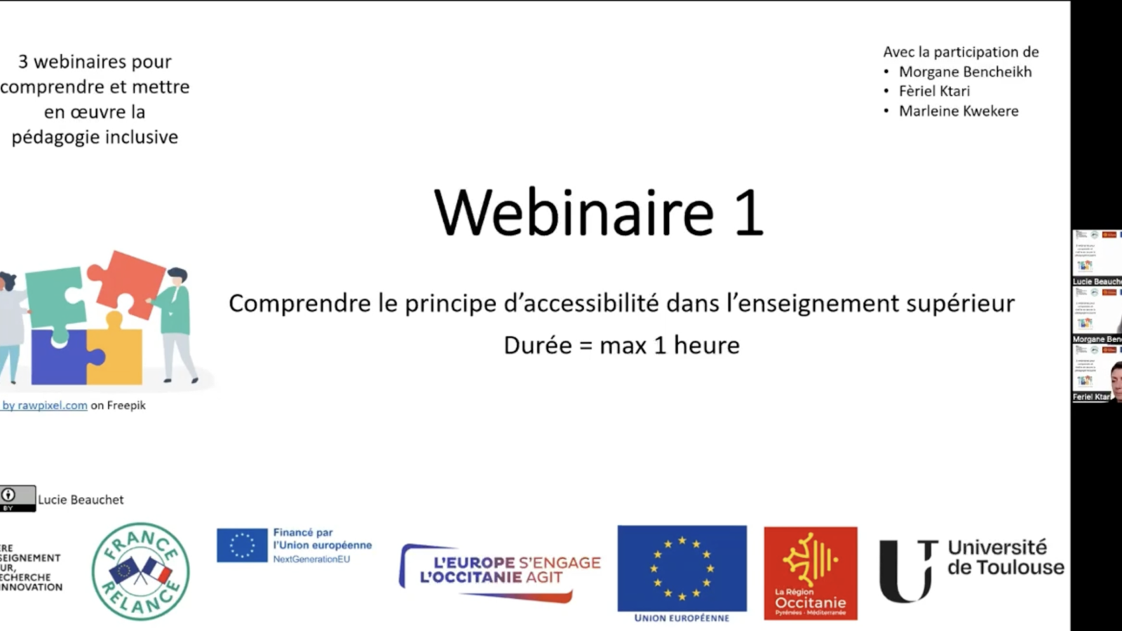 Présentation du webinaire 1 pédagogie inclusive