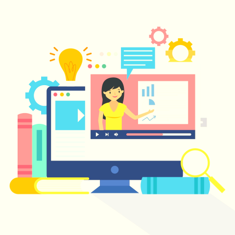 Personne mettant à jour son portfolio numérique